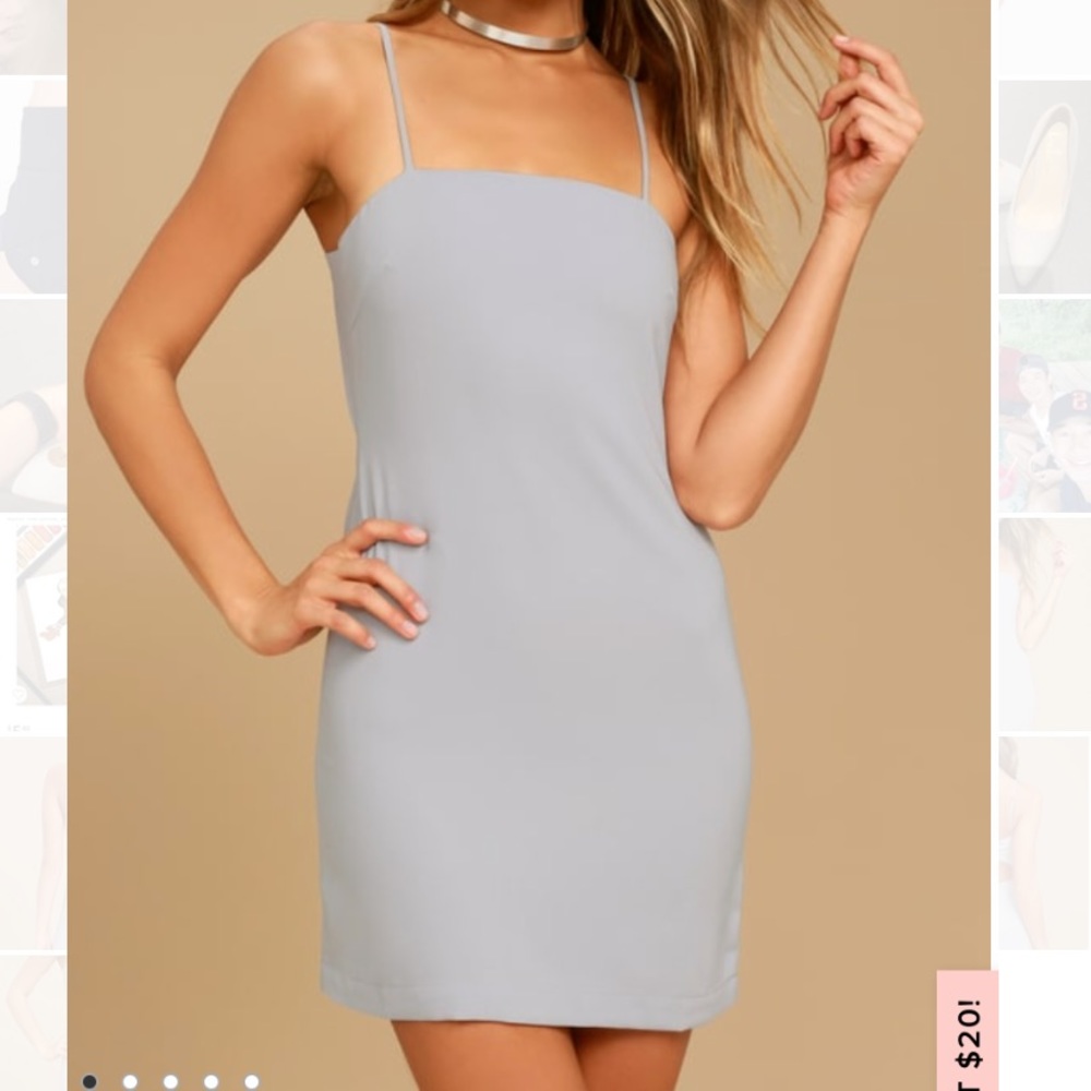 Toast to life grey mini dress